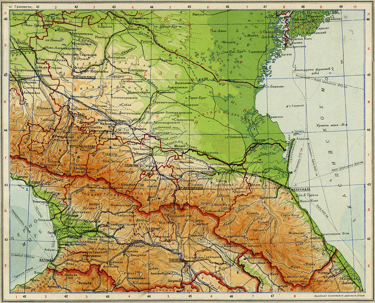 Границы чечни и дагестана карта