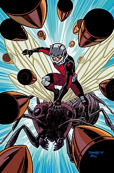 Скотт Лэнг в образе Человека-муравья на варианте обложки Ant-Man №1 (2015 год)