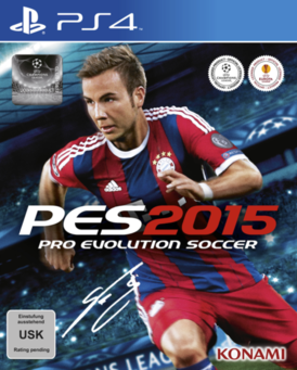 Марио Гётце в обложке PS4 версий Pro Evolution Soccer 2015