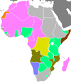 Afrique en 1956.  Le début de la libération des républiques