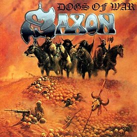 Обложка альбома Saxon «Dogs of War» (1995)