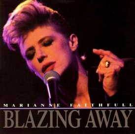 Обложка альбома Марианны Фейтфулл «Blazing Away» (1990)