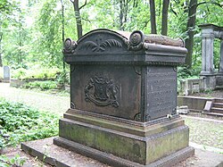 Надгробие Фридриха Теодора Шуберта, вид с другой стороны