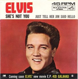 Cover av Elvis Presleys singel "She's Not You" (1962)