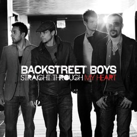 Okładka singla Backstreet Boys "Straight through my heart" (2009)