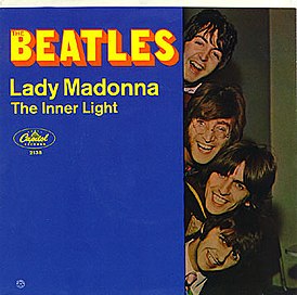 Okładka singla The Beatles „Lady Madonna” (1968)