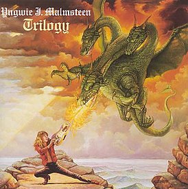 Обложка альбома Ингви Мальмстин «Trilogy» (1986)