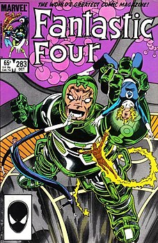 Психо-человек на обложке комикса Fantastic Four #283 (Октябрь 1985)Художник — Джон Бирн.