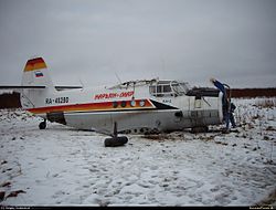 Ан-2 RA-40280[8] Ан-2 на аэродроме Нижняя Пеша. Доставлен с места аварийной посадки