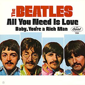 Обложка сингла The Beatles «All You Need Is Love» (1967)