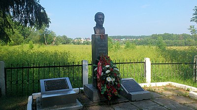 Monumentti lähellä Denkovon kylää, Istran alueella Moskovan alueella
