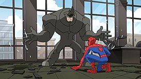 Человек-паук сражается с Рино