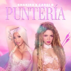 Обложка сингла Шакиры при участии Карди Би «Puntería» (2024)