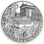 2005 Østrig 10 Euro 60 Years Second Republic back.jpg
