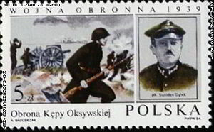 Sello polaco nº 2786.  Defensa de la Roca Oksivska.  Coronel Stanisla Dembek.  1984