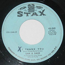 Обложка сингла Sam & Dave «I Thank You» (1967)