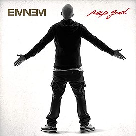 Portada del sencillo "Rap God" de Eminem (2013)