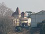 Rhone river Castle or House with towers in Saint-Alban du Rhone 45-4 km East bank Zoom.jpg