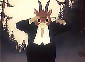 Кадр из мультфильма «Козёл-музыкант»