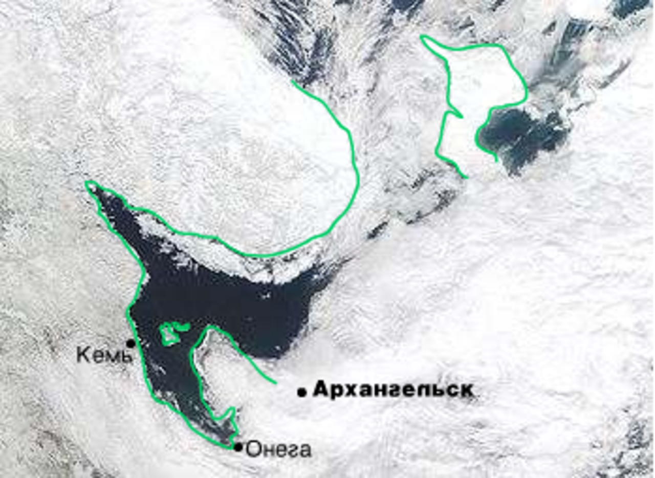 Соловецкие острова космический снимок