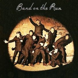 Paul McCartney et Wings pochette de l'album "Band on the Run" (1973)