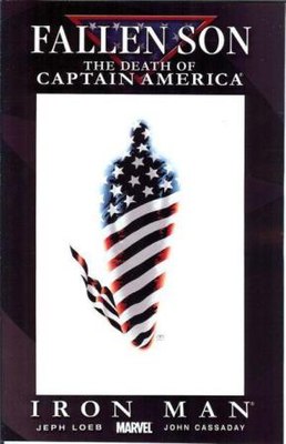 Обложка вышедшего в августе 2007 года 5-го выпуска комикса «Fallen Son: The Death of Captain America», посвящённого Железному человеку.