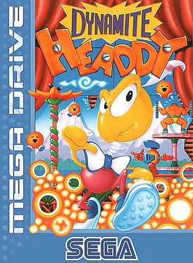 обложка европейской версии Dynamite Headdy на Sega Mega Drive
