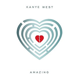 Обложка сингла Канье Уэста совместно с Young Jeezy «Amazing» ()