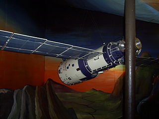 Зал космонавтики. Макет орбитальной станции «Мир»