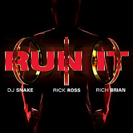 Обложка сингла DJ Snake при участии Рика Росса и Rich Brian «Run It» (2021)