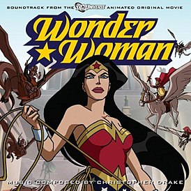 Albumcover af Christopher Drake "Wonder Woman: Soundtrack fra DC Universe Animated Original Movie[7][8]" ()