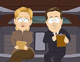 Hillary Clinton e seu assistente
