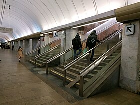 La transition entre les halls de la gare "Petrovsko-Razumovskaya"