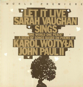 Обложка альбома Сары Воан «Sarah Vaughan Sings ‘One World One Peace’» (1984)