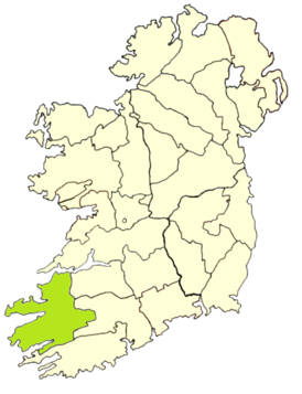 Епархия Керри на карте Ирландии