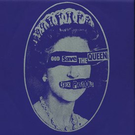 Обложка сингла Sex Pistols «God Save the Queen» (1977)