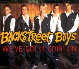 Okładka singla Backstreet Boys "We've got it goin' on" (1995)