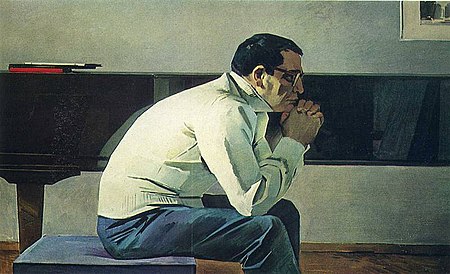 Tahir Salakhov "Retrato del compositor Kara-Karaev" (1960).jpeg