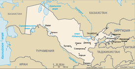 mapa: Geografía de Uzbekistán