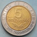 5 боливиано