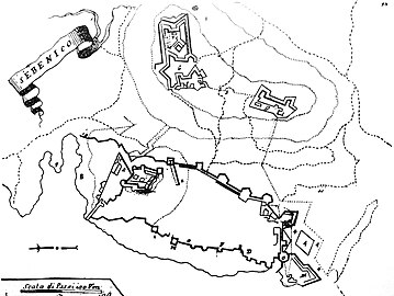 Tlocrt fortifikacijskog sistema Šibenika 1667.