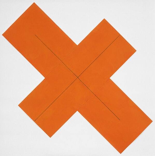 Datoteka:Robert Mangold's acrylic and pencil 'X Within X Orange', 1981.jpg