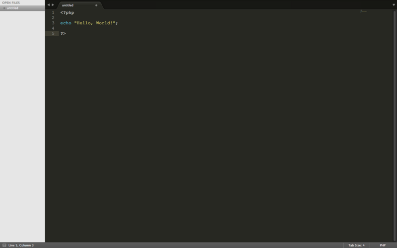 ၾၢႆႇ:A Hello World Program in PHP on Sublime Text 3.png