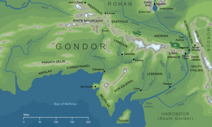 Slika:Map of gondor.gif