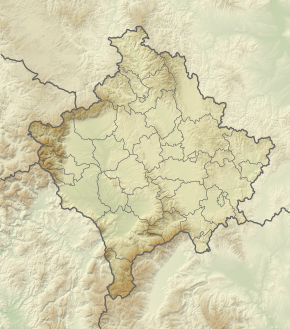 Location of Pristina in Kosovo and Europe