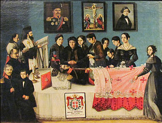 Кнез Милан на одру, рад Јована Исајловића - млађег 1839.