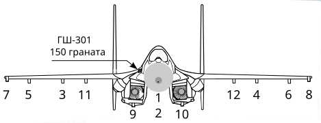 Датотека:Силуета Су-30.svg