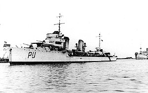 Италијански разарач Премуда, бивши југословенски Дубровник, 1942. године