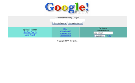 Гугл 1998. године