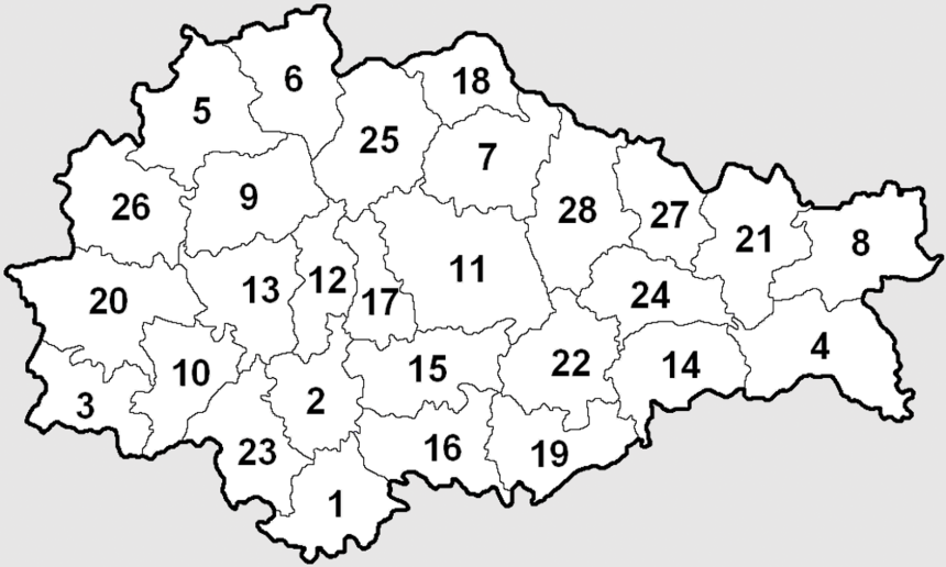 Контурная карта курганской области